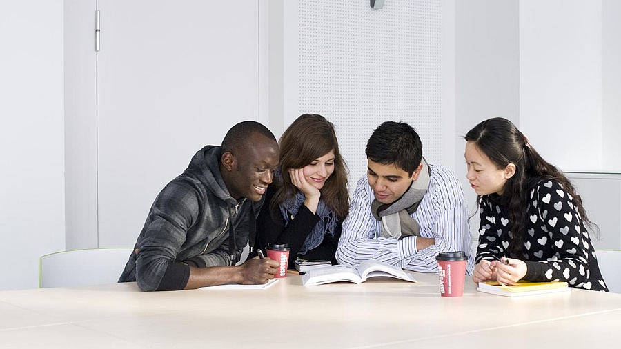 Vorderansicht, Studentin, studierende, student, gruppe, International, lernen, Daniel Delang